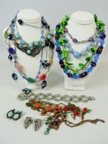 Selection of excellent quality costume jewellery necklaces. See photos.