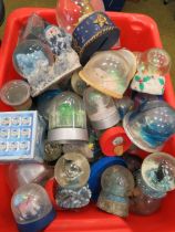 Large selection of snow globes.