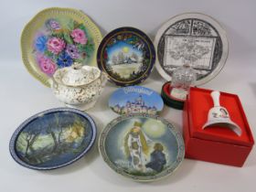 Selection of collectable plate, Thomas Webb crystal etc.