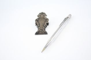 Vintage Stamped .925 Sterling Silver Propelling Pencil & Desk Clip (40g) 668557