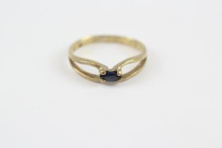 8ct Gold Vintage Sapphire Set Dress Ring (1.6g) 2030912