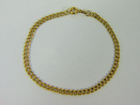 9ct Yellow Gold 7 inch Bracelet. Total Weight 2.0g