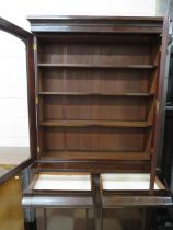 Large and imposing Mahogany Bookcase with Glazed double door section above with height adjustable sh