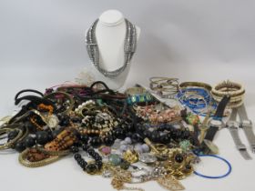 Various costume jewellery and ladies quartz watches including one by Kickers.