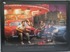 Electrically Illuminated picture 'Legendary Crossroads' showing Elvis, James Dean, Marilyn Monroe &