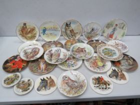 Large selection of various collectors plates.
