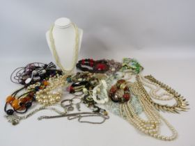 Large selection of various costume jewellery modern and vintage and some sterling silver.