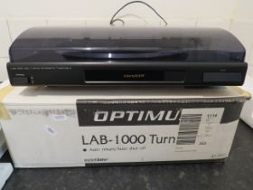 Optimum LAB-1000 Turntable with original box & Packaging. Working condition unknown. Sold as seen. S