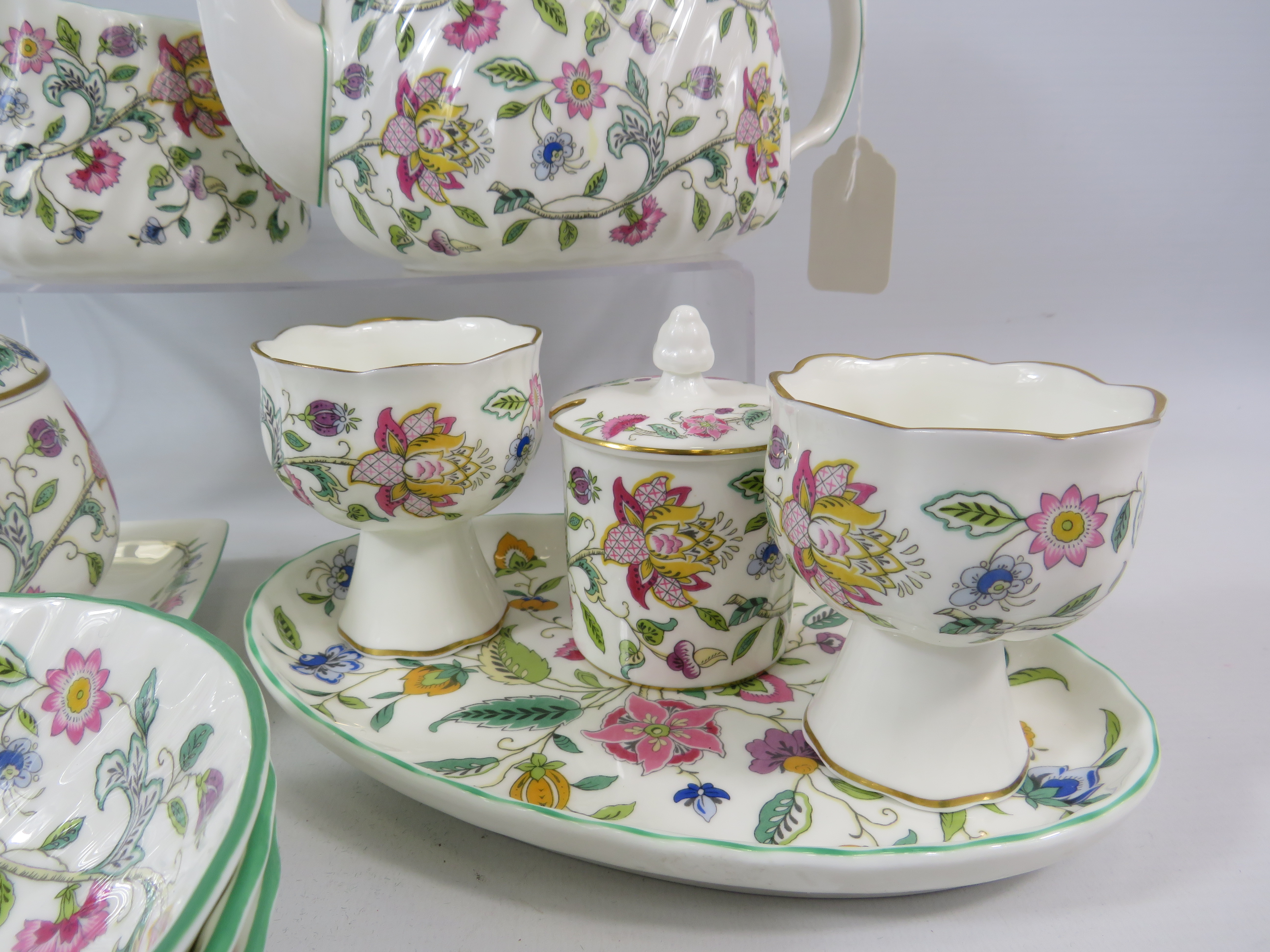 13 Pieces of Minton Haddon hall including teapot, bowls, lidded jars etc. - Image 3 of 4