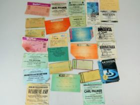 Selection of Venue admission tickets which include Wishbone Ash, Eagles, Rolling Stones, Genesis,