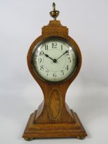 Vintage french mahogany mantle clock, 11.5" tall in running order.