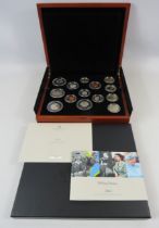 2022 Royal Mint United Kingdom Premium proof coin set, Limited edition in wooden presentation box.