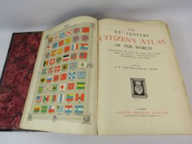 XXth citizens atlas of the world in worn vintage condition.