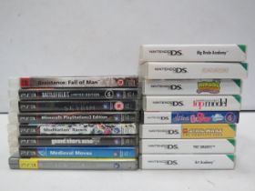 8 Nintendo DS games and 8 Playstation 3 games.