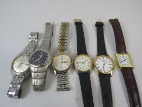 Seiko Mens mechanical wristwatch in working condition plus 5 quartz watches.