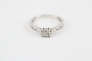 9ct White Gold Diamond Set Dress Ring (1.6g) 2030917
