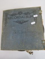 Vintage Record album with 1940's era records. Local interest album.  See photos. 
