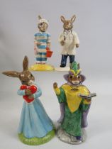 4 Royal Doulton Bunnykins figurines.