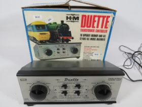 H&M Duette model railway transformer controller with original box with plug, believed to be in worki