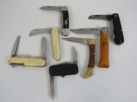 7 Vintage multi blade pen knives.