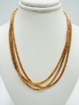 9ct Yellow Gold 40 inch Chain. Total weight 6.8g. See photos.