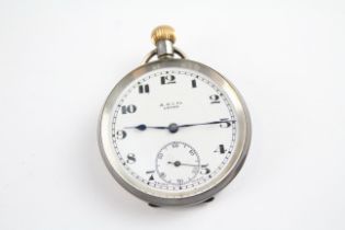 STERLING SILVER Gents Vintage Open Face POCKET WATCH Hand-Wind WORKING 845297