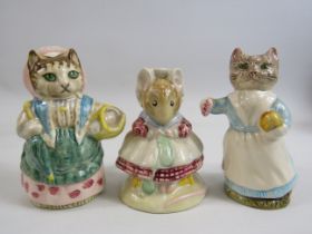 2 Royal Albert and 1 Beswick Beatrix Potter figurines.