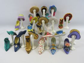 14 Hat and shoe sets by Willow Hall.