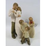 3 Willow tree figurines the tallest measures 9".