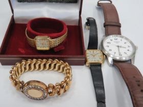 Selection of Quartz watches to include Accurist plus a Seiko 17 Jewel High Beat Automatic. All fo