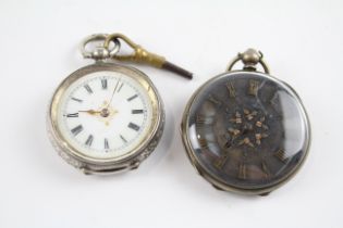 SILVER Mixed Purity Ladies Vintage FOB WATCHES Key-wind Untested x 2 404836