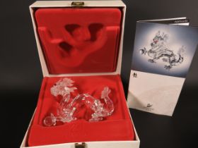 Beautiful Swarovski Crystal Dragon (5 x 4.5 inches) in excellent condition and comes with purpose ma