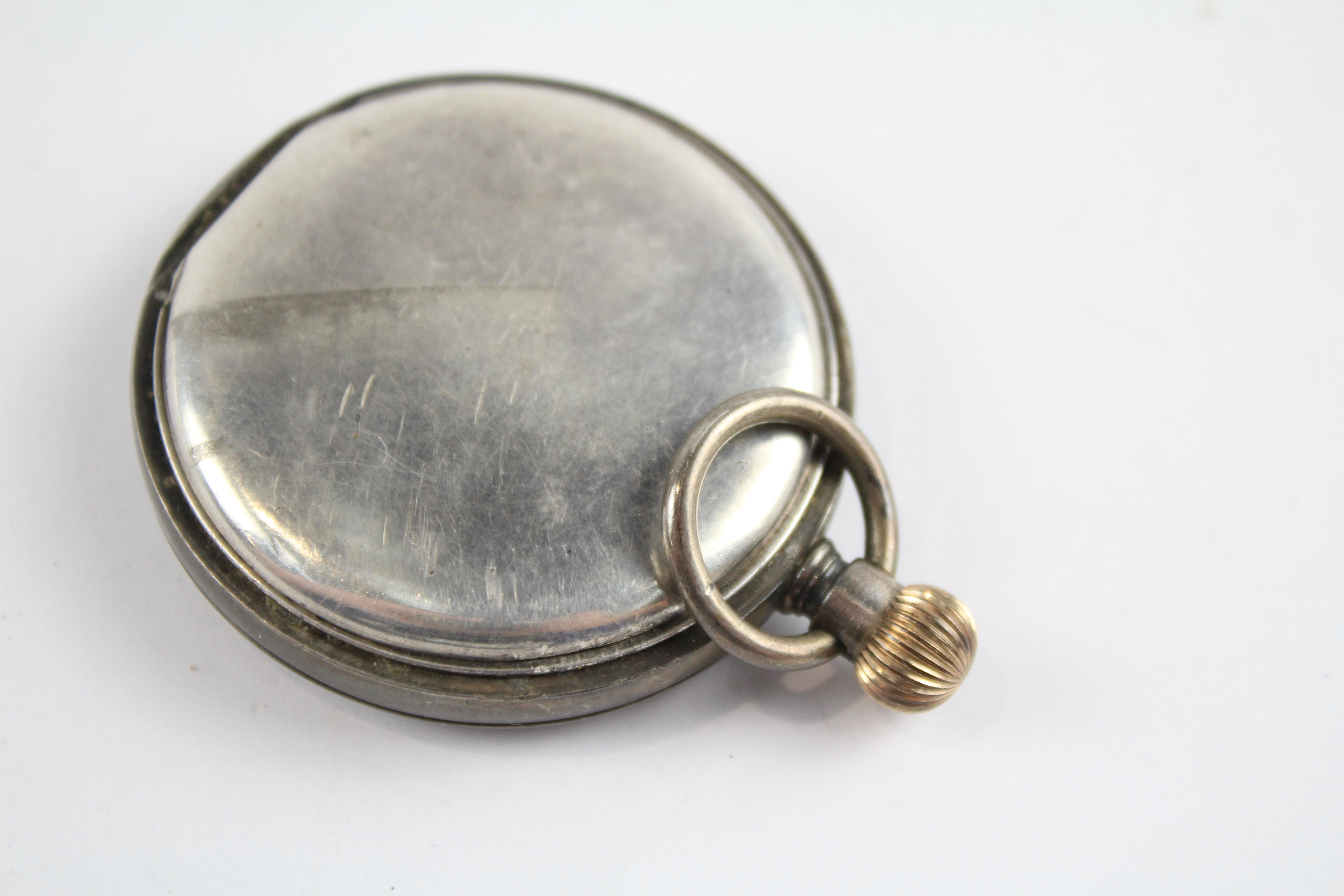 STERLING SILVER Gents Vintage Open Face POCKET WATCH Hand-Wind WORKING 404724 - Image 4 of 5