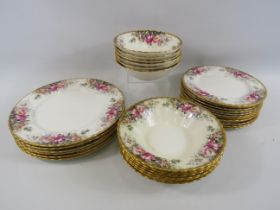 Royal Albert Autumn Roses Dinnerware plates and bowls, 30 pieces in total. 1st and 2nd quality.