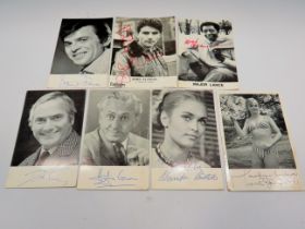 Selection of Signed 6 x 4 inch publicity photographs from various celebrities . See photos.