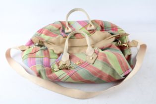 Vintage Vivienne Westwood Plaid & Leather Handbag With Charms 439384