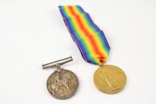 WW1 Medal Pair Named R-33980 PTE W Hagdkiss K-R-RIF-C 637712