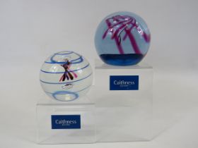 2 Caithness limited edition paperweights "Enigma" 346/1000 and "Pirouet" 319/1000.