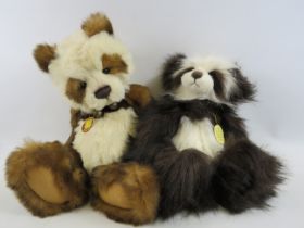 2 X Charlie Bear teddies Izzy CB104712 & Ross CB183986.