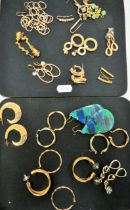 Good Selection of Gold Tone costume earrings. See photos.