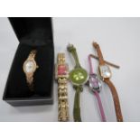 Selection of Ladies quartz watches to include a Timex Electric & a Sekonda in original box. See phot