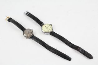 STERLING SILVER Cased Vintage WRISTWATCHES Hand-wind WORKING x 2 404732