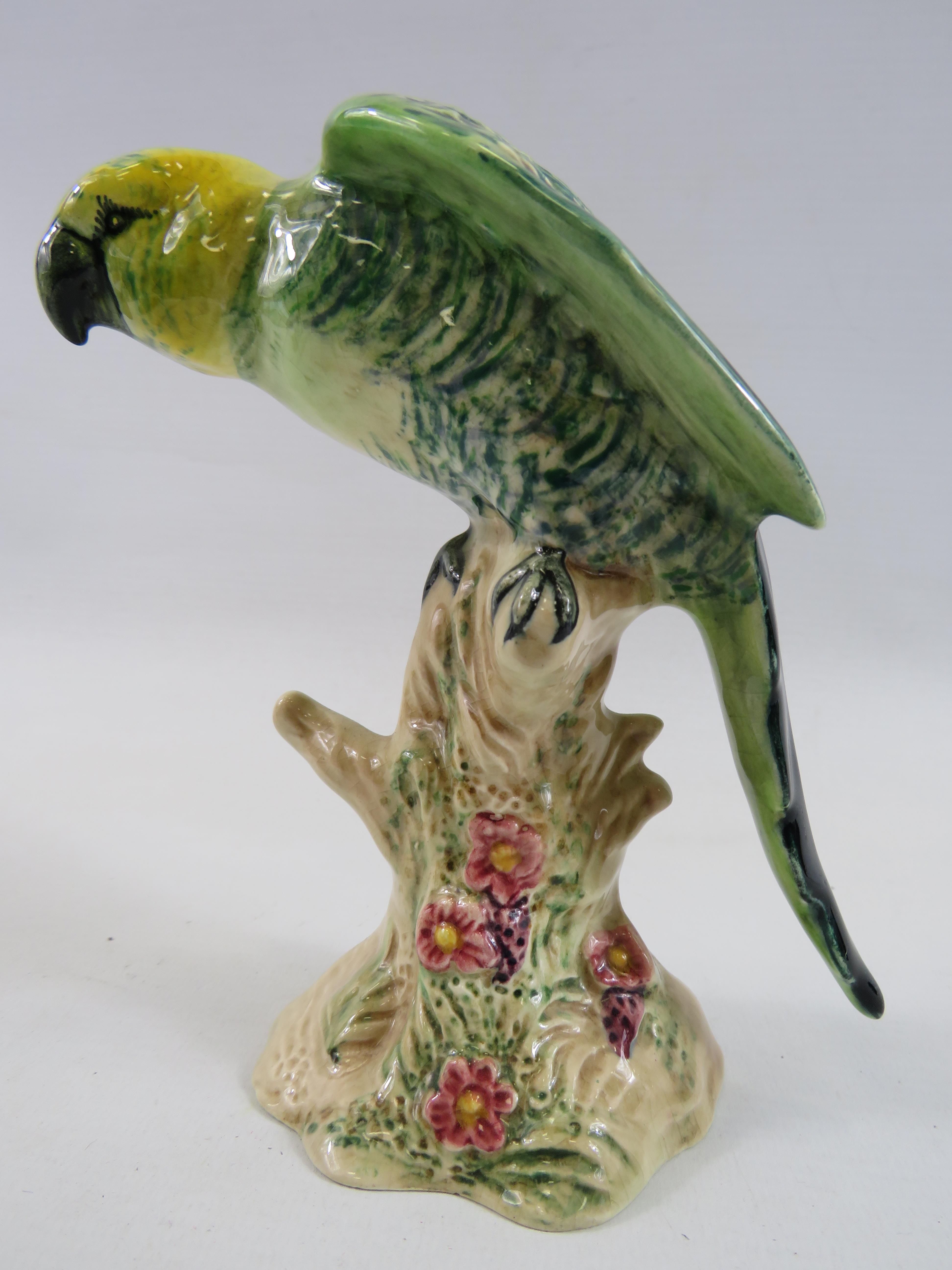 Beswick green parrot figurine, model no 930. approx 6" tall. - Image 2 of 5