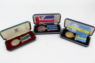3 x Boxed Medals Inc National Service, Womens Voluntary Service Etc 637746