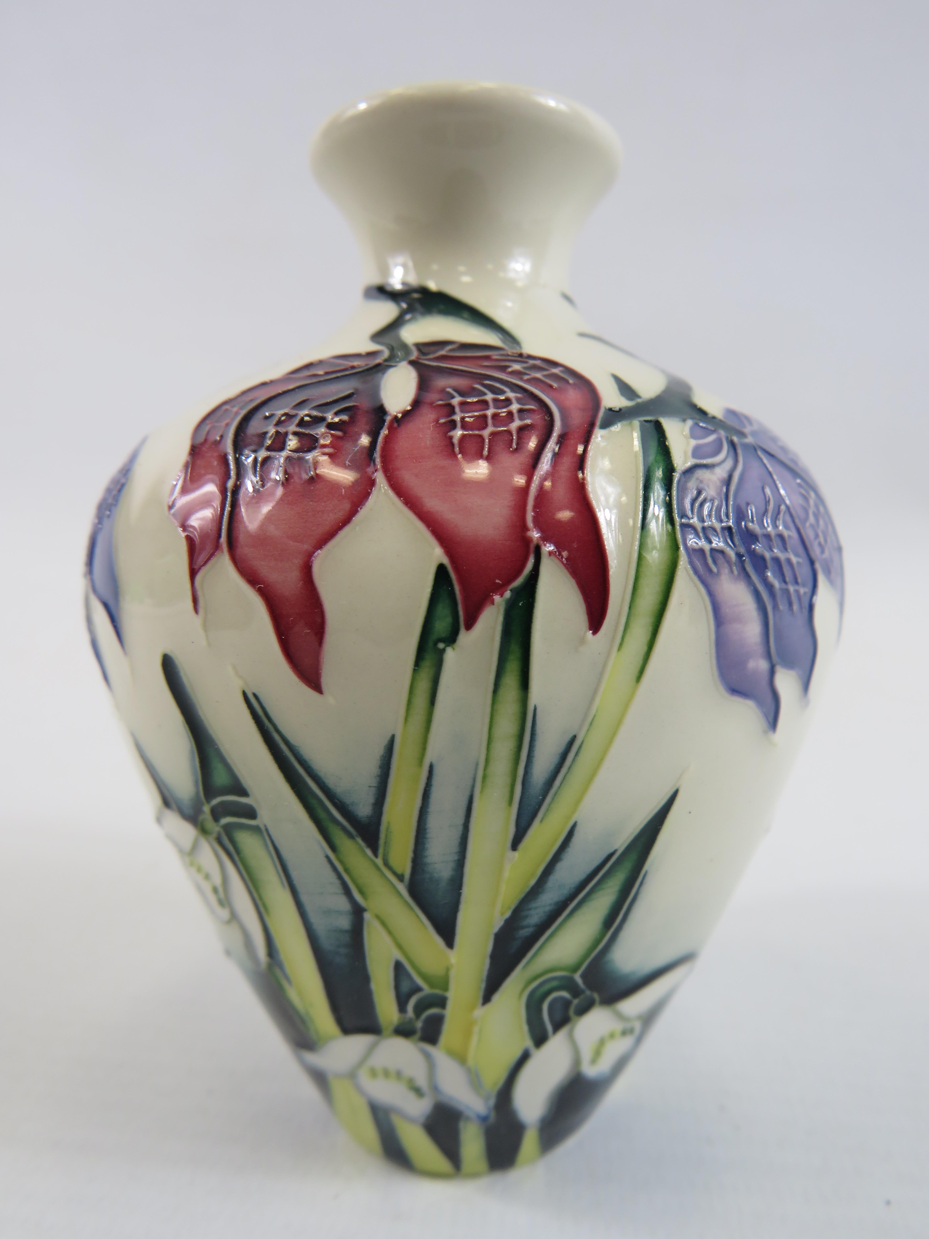 Moorcroft 2004 Alpine Meadows trial vase, approx 4" tall. - Image 2 of 4