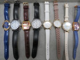Selection of ladies and Mens quartz watches, some running , some need batteries. See photos.