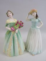2 Royal Doulton Happy Birthday figurines HN4308 & HN3660,