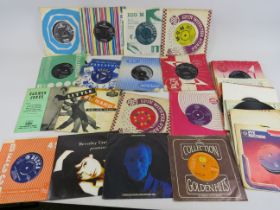 Approx 30+ Vinyl Singles. 1980's onwards all with sleeves. See photos. 