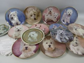 14 Collectable West Highland terrier dog plates.