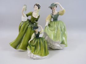 3 Royal Doulton figurines Simone HN2378 plus Large and small Buttercup.